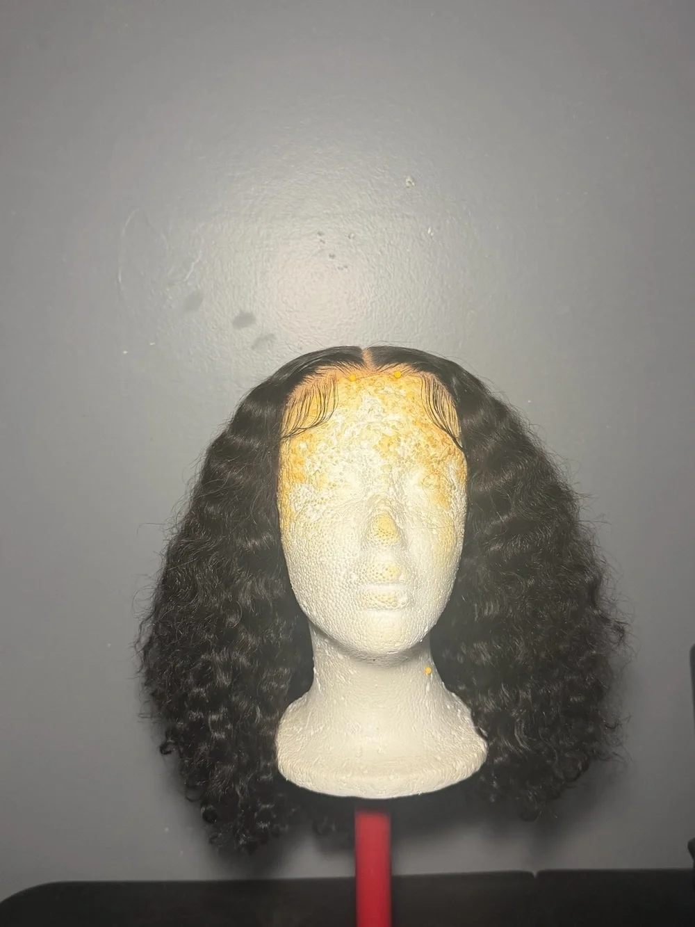 Black Curly HD lace glueless closure wig